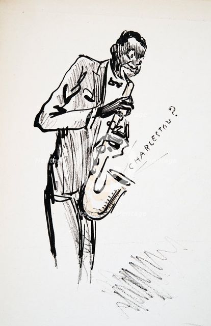 Saxophonist, from 'White Bottoms' pub. 1927.