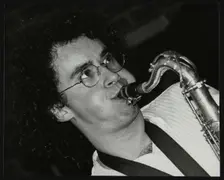 Saxophonist Julian Arguelles playing at The Fairway, Welwyn Garden City, Hertfordshire, 26 May 1991. Creator: Denis Williams