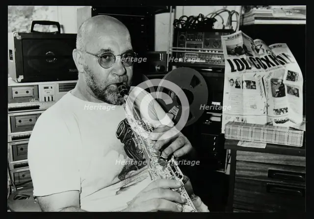 Saxophonist Lol Coxhill at Digswell House, Welywn Garden City, Hertfordshire, August 1983. Creator: Denis Williams.
