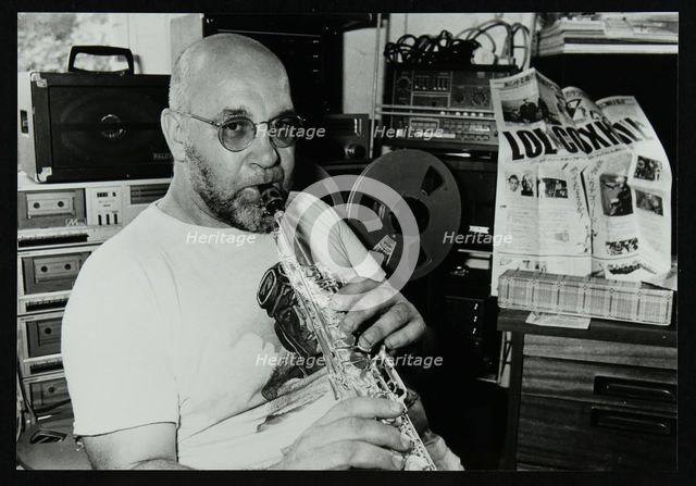 Saxophonist Lol Coxhill at Digswell House, Welywn Garden City, Hertfordshire, August 1983. Creator: Denis Williams.