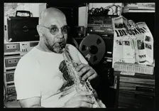 Saxophonist Lol Coxhill at Digswell House, Welywn Garden City, Hertfordshire, August 1983. Creator: Denis Williams