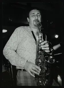Saxophonist Peter King playing at The Bell, Codicote, Hertfordshire, 28 November 1982. Creator: Denis Williams