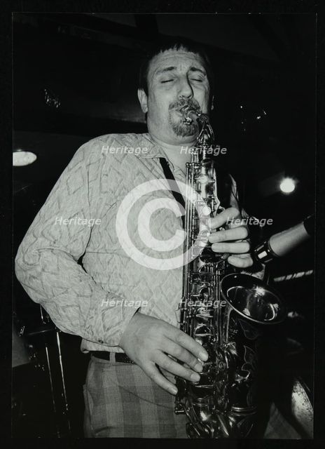 Saxophonist Peter King playing at The Bell, Codicote, Hertfordshire, 28 November 1982. Artist: Denis Williams