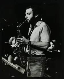 Saxophonist Phil Todd playing at The Stables, Wavendon, Buckinghamshire. Creator: Denis Williams