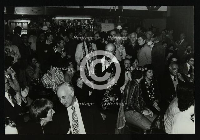 Saxophonists Red Holloway and Sonny Stitt at The Bell, Codicote, Hertfordshire, 24 November 1980. Artist: Denis Williams