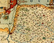 Saxton's Map of Norfolk, 1574 (1944). Creator: Christopher Saxton