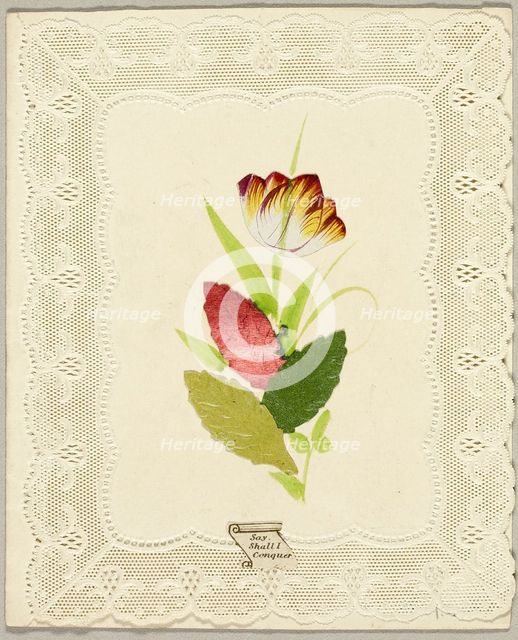 Say Shall I Conquer (valentine), c. 1840. Creator: Joseph Addenbrooke.