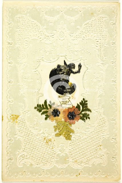 Say Shall I Conquer (valentine), c. 1840. Creator: Unknown.