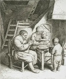 Saying Grace, 1653. Creator: Adriaen van Ostade