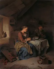 Saying Grace, 1663. Creator: Cornelis Bega
