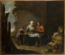Saying Grace, 1675. Creator: Master of the Beguins