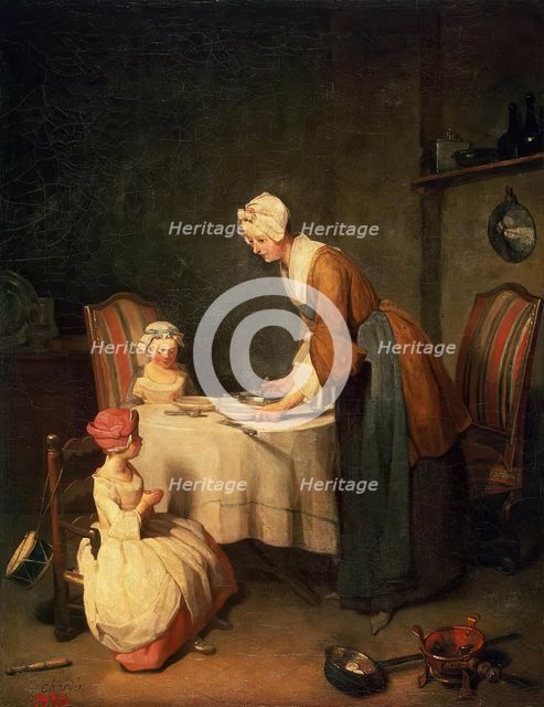 Saying Grace, 1744. Creator: Jean-Simeon Chardin.