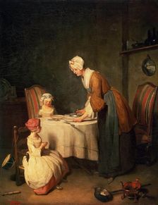 Saying Grace, 1744. Creator: Jean-Simeon Chardin