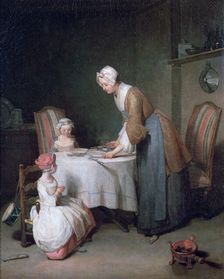 Saying Grace 1744. Artist: Jean-Simeon Chardin