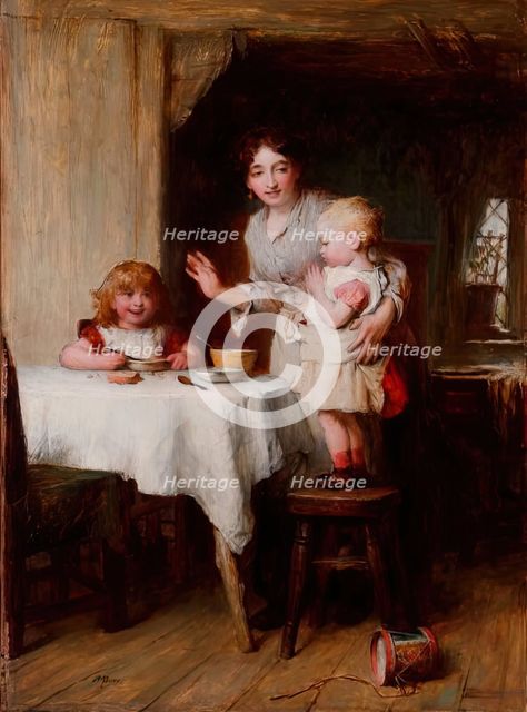 Saying Grace, 1875-1899. Creator: Alexander Hohenlohe Burr.
