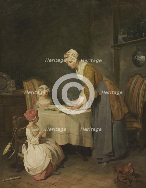 Saying Grace, mid-late 18th century. Creator: Workshop of Jean-Baptiste-Simeon Chardin.
