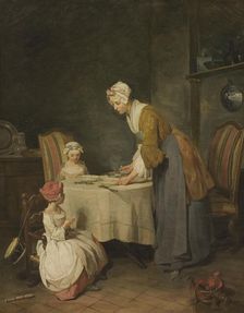Saying Grace, mid-late 18th century. Creator: Workshop of Jean-Baptiste-Simeon Chardin