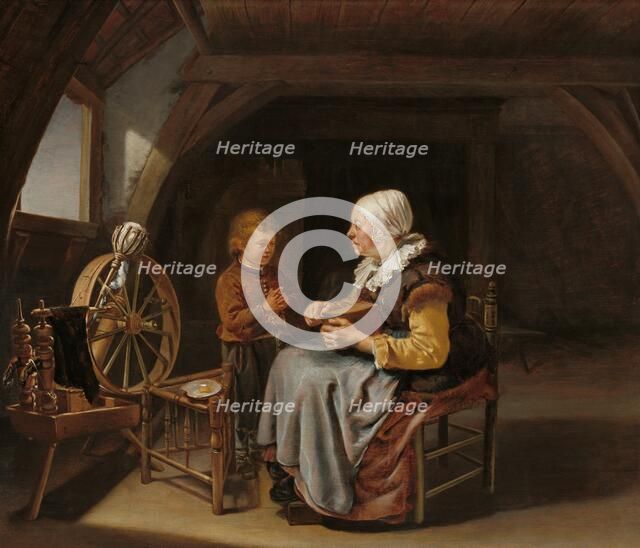 Saying Grace, c. 1650/1655. Creator: Frans van Mieris.