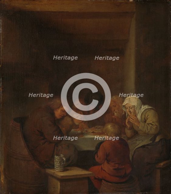 Saying Grace, c.1653-1668. Creator: Jan Miense Molenaer.