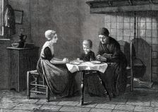 "Saying Grace" - from a picture by A. Neuhuys...New British Institution...1876. Creator: Unknown