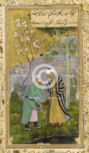 Saadi in a Rose Garden, 1645.  Artist: Govardhan