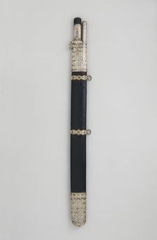 Saber and Dart with Scabbard, Mounts and scabbard, Turkish; blade, European, 17th century. Creator: Unknown