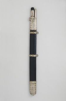 Saber and Dart with Scabbard, Mounts and scabbard, Turkish; blade, European, 17th century. Creator: Unknown