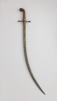 Saber, hilt, Turkish; blade, Iranian with Turkish decoration...18th-19th century. Creator: Unknown