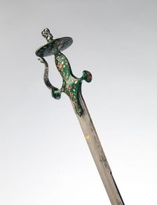 Saber (Talwar) with Scabbard, Indian, blade, dated A.H. 835/ A.D. 1673; hilt, 19th century. Creator: Unknown