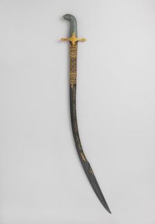 Saber, Turkish, Grip and guard, second half of the 17th century; blade, late 18th-19th century. Creator: Unknown