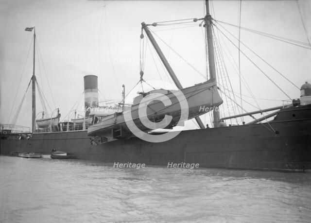 'Sabin' being shipped, 1912. Creator: Kirk & Sons of Cowes.