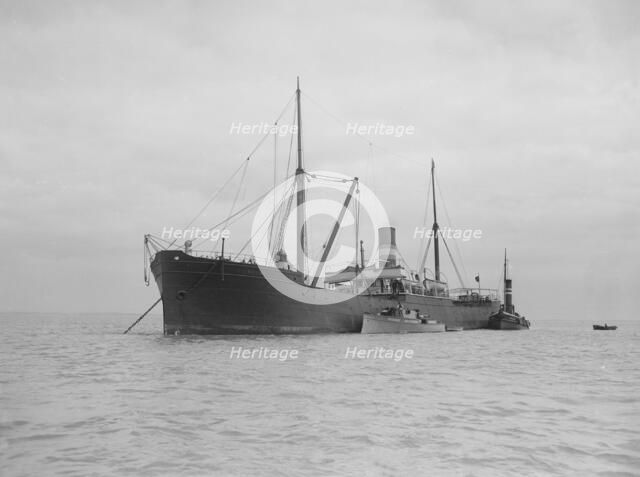 'Sabin' being shipped, 1912. Creator: Kirk & Sons of Cowes.