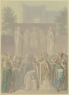 Sabine von Steinbach blessed and crowned, 1858. Creator: Ferdinand Fellner