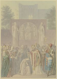 Sabine von Steinbach blessed and crowned, 1858. Creator: Ferdinand Fellner