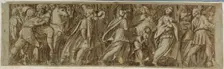 Sabines Crossing the River Tiber to Attend the Roman Games, n.d. Creator: Unknown