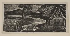 Sabrina's Silvery Flood, from Thornton's Pastorals of Virgil, 1821. Creator: William Blake