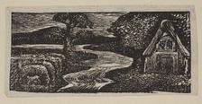 Sabrina's Silvery Flood, from Thornton's Pastorals of Virgil, 1821. Creator: William Blake