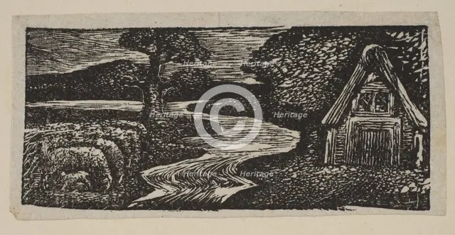 Sabrina's Silvery Flood, from Thornton's Pastorals of Virgil, 1821. Creator: William Blake.