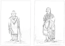 Sac and Fox Indians, 1841.Artist: Myers and Co