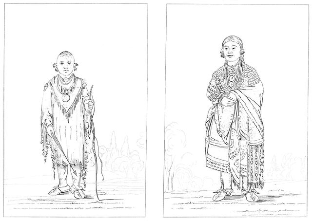 Sac and Fox Indians, 1841.Artist: Myers and Co