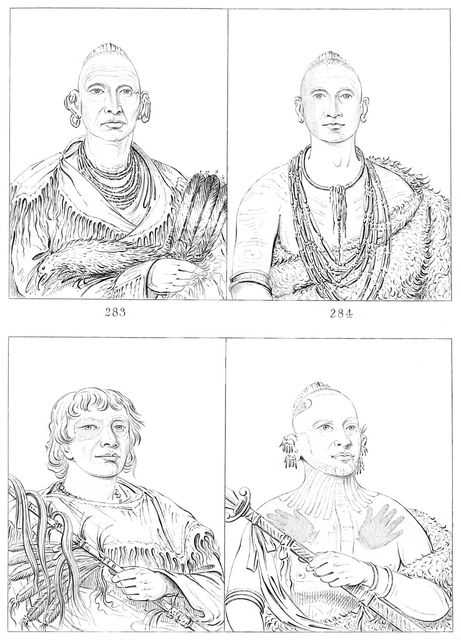 Sac and Fox Indians, 1841.Artist: Myers and Co