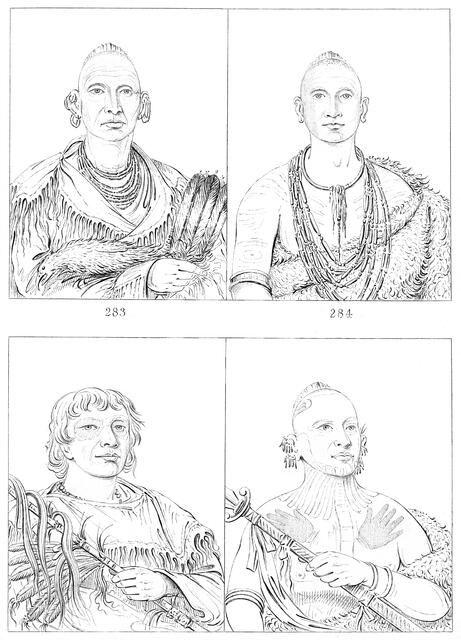 Sac and Fox Indians, 1841.Artist: Myers and Co