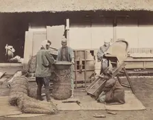 Sacking Grain, c1885. Creator: Unknown