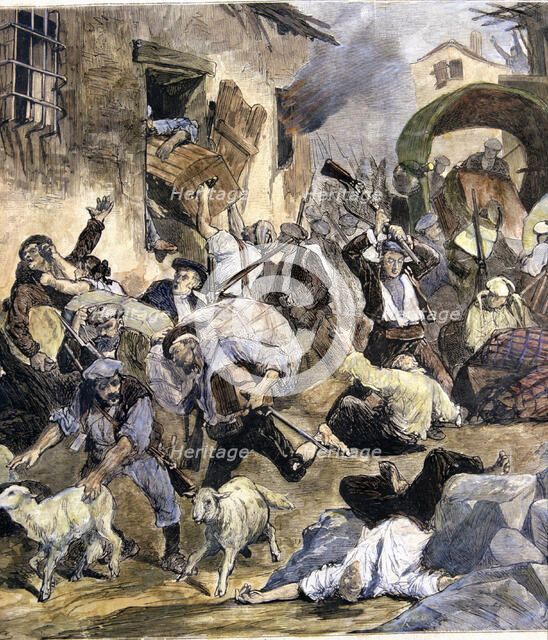 Sacking of the city of Cuenca, and entry of the Carlist troops commanded by Infante D. Alfonso, d…