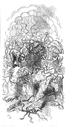 "Sacks of feathers were emptied upon them, then a sackful of live rats...", 1871. Creator: Unknown