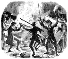Sacheverel rioters destroying the furniture of the chapel near Lincoln's Inn, London, 19th century