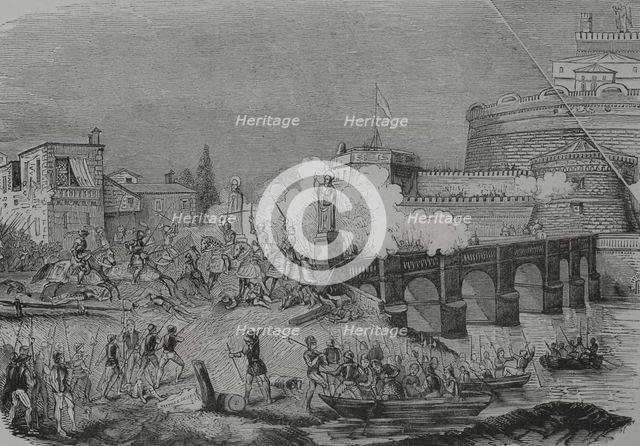 Sack of Rome, 1527, (1856).  Creator: Unknown.