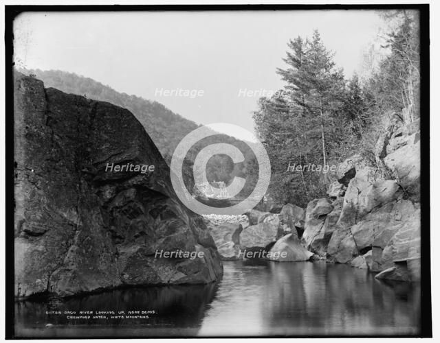 Saco River looking up near Bemis, Crawford Notch, White Mountains, c1900. Creator: Unknown.