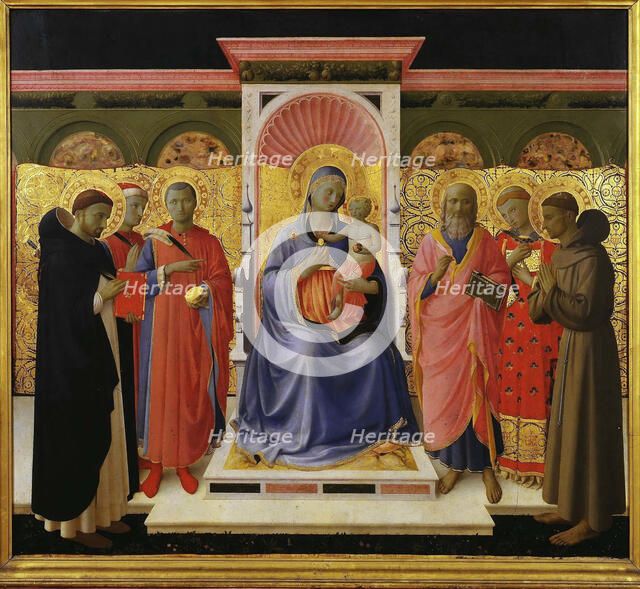 Sacra Conversazione (Annalena Altarpiece), ca 1435. Creator: Angelico, Fra Giovanni, da Fiesole (ca. 1400-1455).