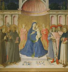 Sacra Conversazione (Pala von Bosco ai Frati), c. 1450. Creator: Angelico, Fra Giovanni, da Fiesole (ca. 1400-1455)
